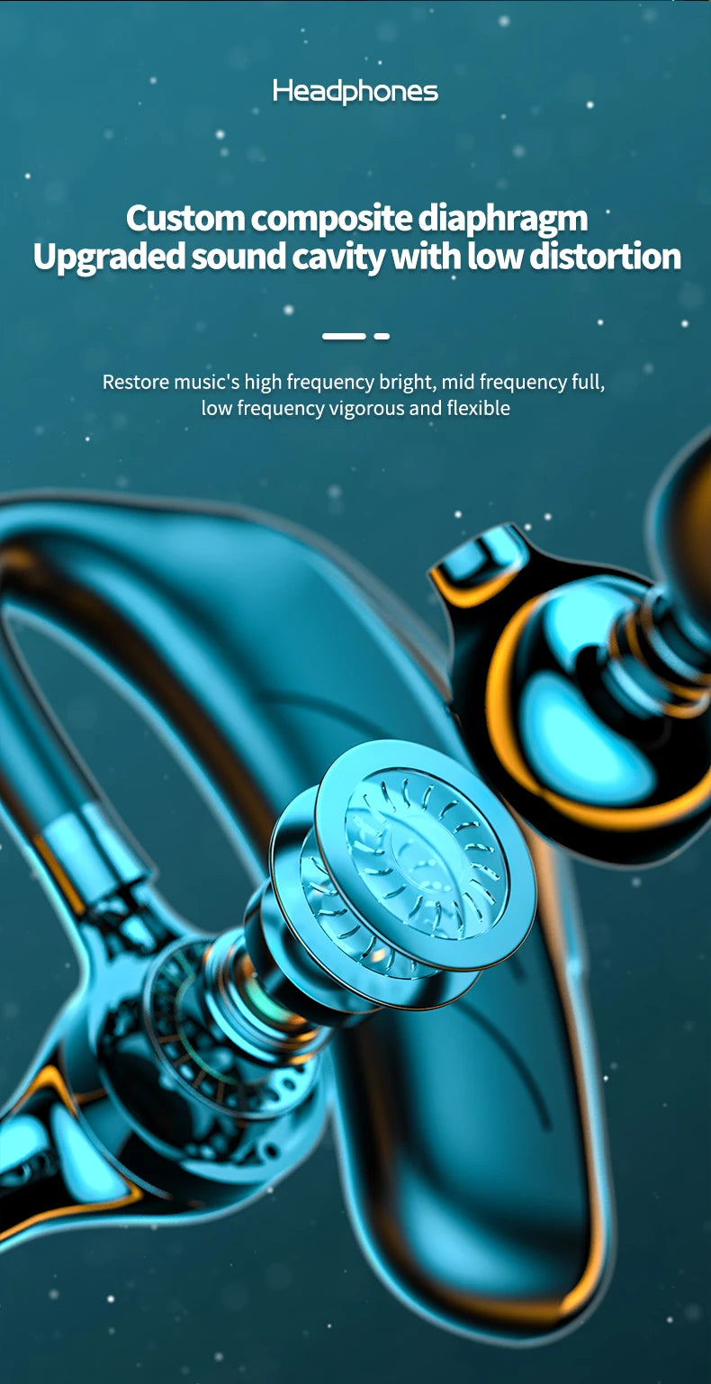 X13 Single Ear Headset with Mic Bluetooth 5.1 Earphone Noise Cancelling Waterproof Earpiece Wireless Handsfree Long Standby Time