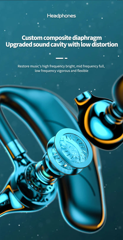 X13 Single Ear Headset with Mic Bluetooth 5.1 Earphone Noise Cancelling Waterproof Earpiece Wireless Handsfree Long Standby Time