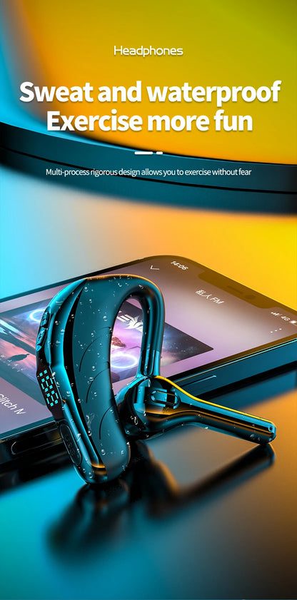 X13 Single Ear Headset with Mic Bluetooth 5.1 Earphone Noise Cancelling Waterproof Earpiece Wireless Handsfree Long Standby Time