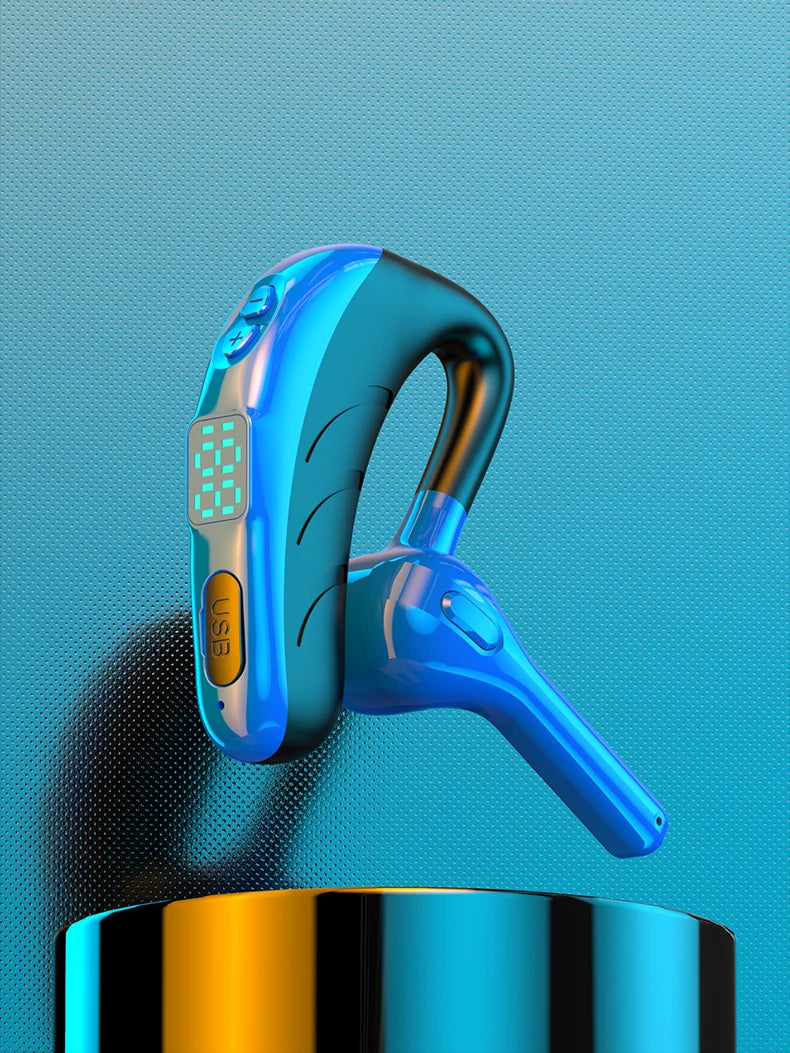 X13 Single Ear Headset with Mic Bluetooth 5.1 Earphone Noise Cancelling Waterproof Earpiece Wireless Handsfree Long Standby Time